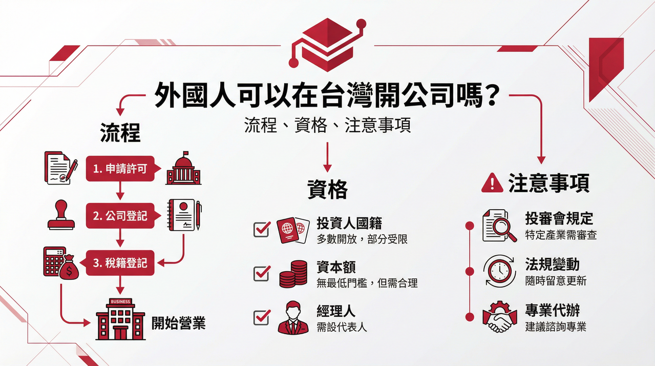 外國人可以在台灣開公司嗎？